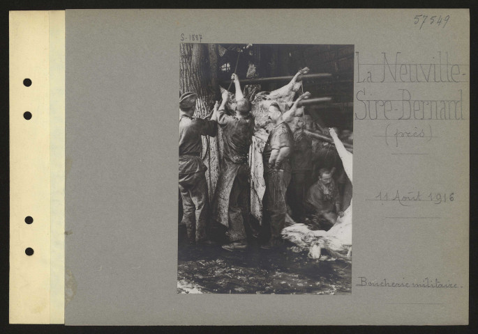 La Neuville-Sire-Bernard (près). Boucherie militaire