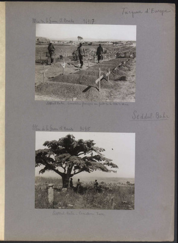 Seddul-Bahr (Turquie d'Europe). Cimetière français au fond de la côte d'Asie