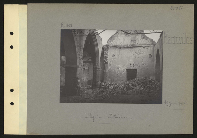 Marquivillers. L'église ; intérieur