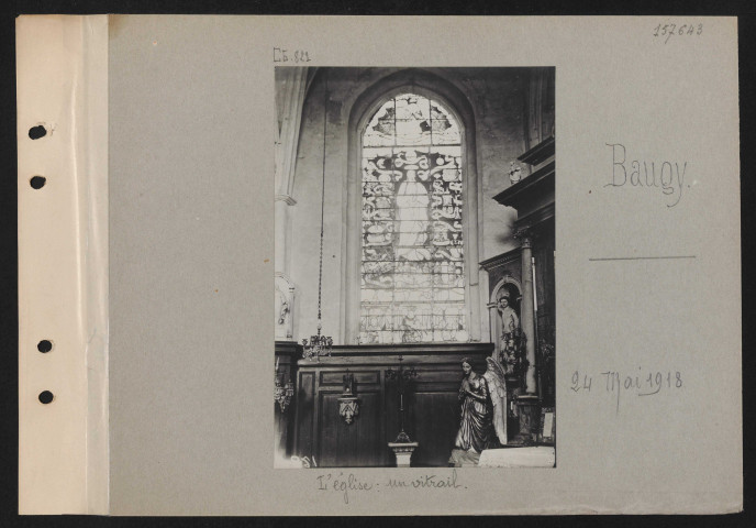 Baugy. L'église : un vitrail