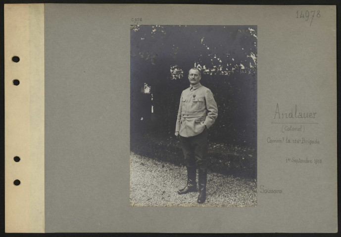 Soissons. Andlauer (colonel), commandant la 126e brigade