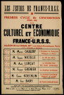 Les jeudis de France-URSS : premier cycle de conférences du centre culturel et économique de France-URSS