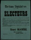 Electeurs : Ernest Blachère, Maire de Largentière, Conseiller général
