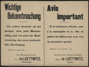 Verbiete &amp; Maueranschlag = Défendu &amp; publier des affiches