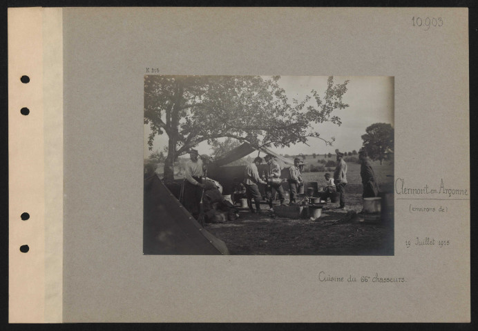 Clermont-en-Argonne (environs de). Cuisine du 66e chasseurs