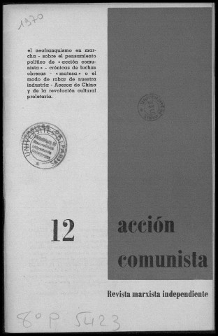 Acción comunista (1970; n° 12)