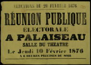 Réunion publique électorale à Palaiseau