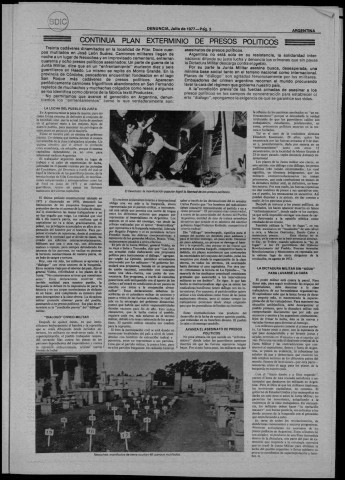 Denuncia. N°23. Julio 1977. Sous-Titre : Órgano del movimiento antimperialista por el socialismo en Argentina