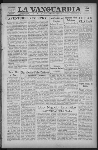 Novembre 1934 - La Vanguardia