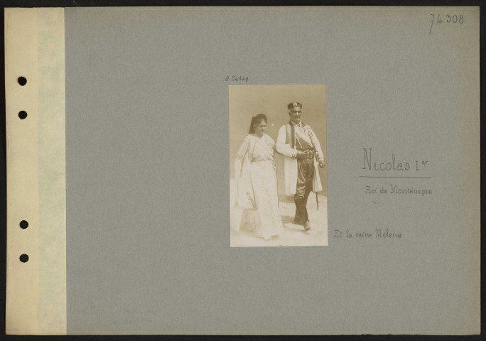 Nicolas Ier (roi de Monténégro) et la reine Milena
