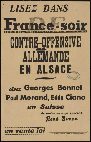 Contre-offensive allemande en Alsace