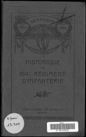 Historique du 164ème régiment d'infanterie