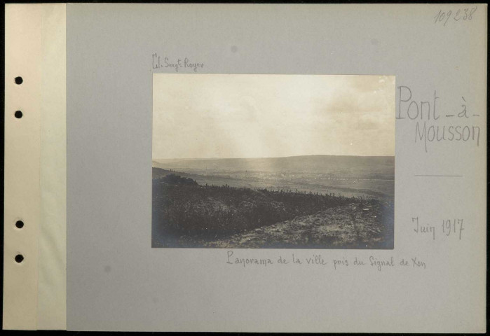 Pont-à-Mousson. Panorama de la ville pris du Signal de Xon