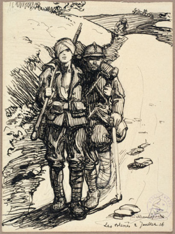 Les blessés, 2 juillet 1916