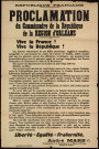 Proclamation du Commissaire de la République de la région d'Orléans