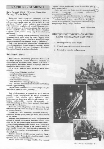 Polska w Europie (1992 ; n°1-6)  Sous-Titre : Niezalezna trybuna Europejczykow kultury polskiej oraz przyjaciol Polski  Autre titre : La Pologne en Europe
