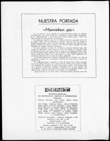 Cénit (1963 ; n° 145 - 155). Sous-Titre : Revista de sociología, ciencia y literatura