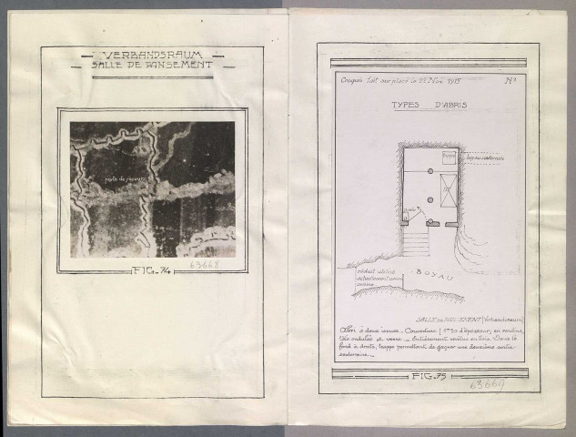 Fascicule n°3. Planche IX. Abris à l'épreuve. [Photographie aérienne]. Figure 65