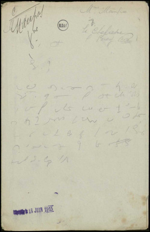 04 : Correspondance LDH. 4 mars au 25 octobre 1916. Sous-Titre : Fusillés de Souain - Dossier Blanche Maupas
