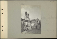 Verneuil-Courtonne. Un coin du village. Maisons détruites