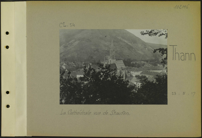 Thann. La cathédrale vue de Staufen