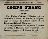 Corps Franc : une légion d'anciens militaires est en formation à Paris…