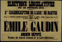 2me circonscription de l'arrnt de Nantes : Emile Gaudin