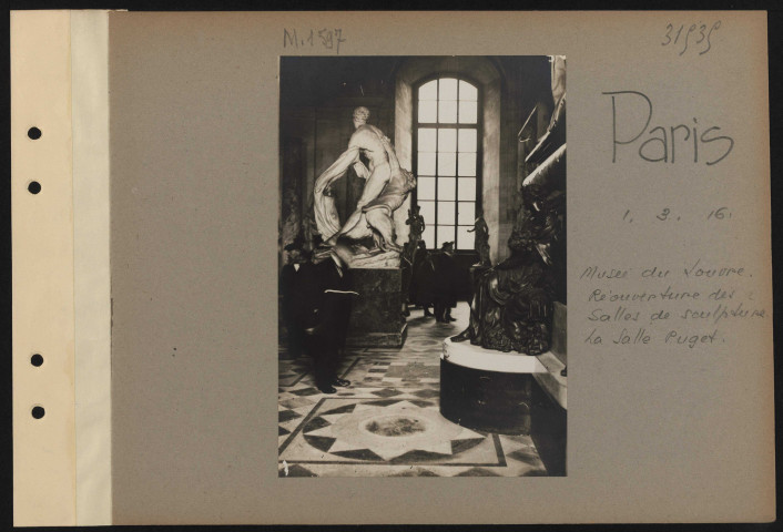 Paris. Musée du Louvre. Réouverture des salles de sculpture. La salle Puget
