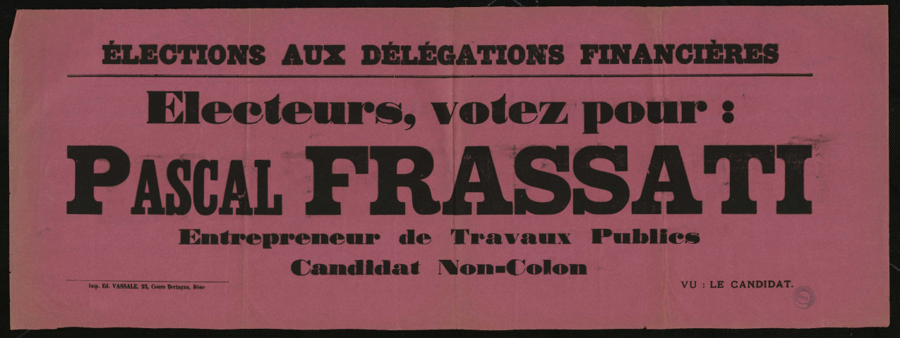 Electeurs, votez pour : Pascal Frassati