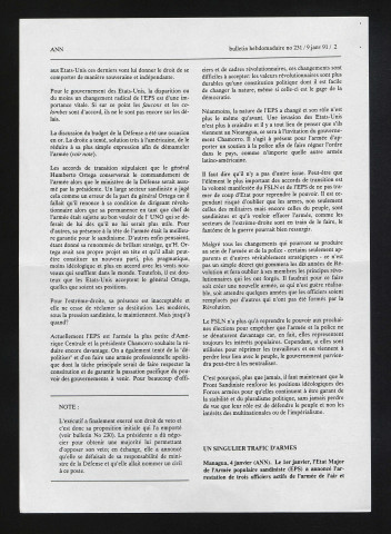 Bulletin hebdomadaire - 1991