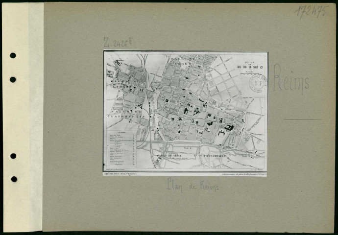 Reims. Plan de Reims