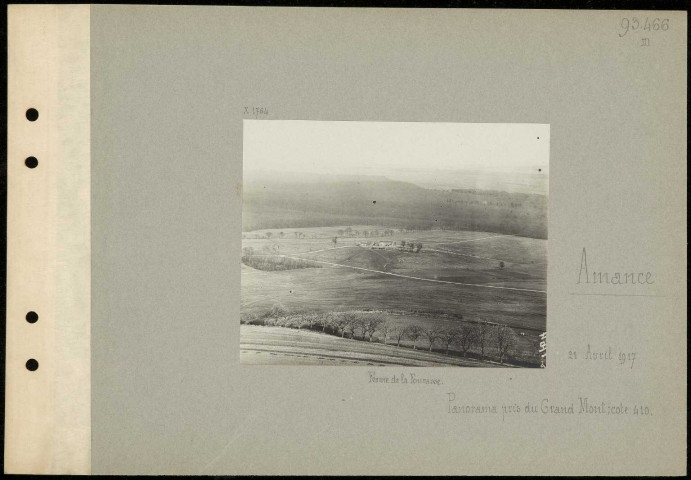 Amance. Panorama pris du Grand Mont ; cote 410