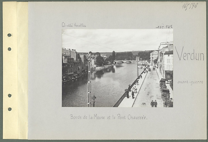 Verdun. Bords de la Meuse et le pont Chaussée