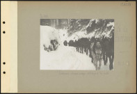 Col de Bussang. Traîneau chasse-neige déblayant la route