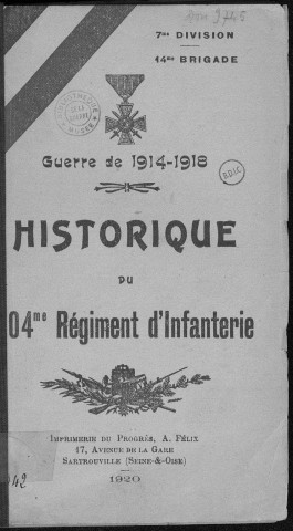 Historique du 104ème régiment d'infanterie
