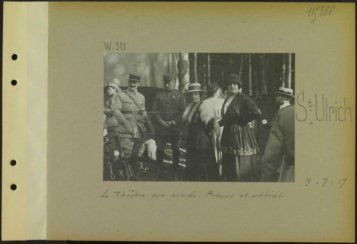 Saint-Ulrich. Le théâtre aux armées. Acteurs et actrices