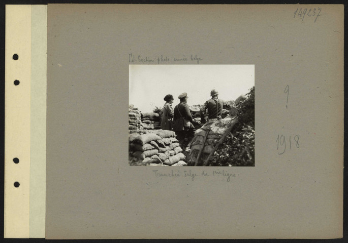 S.l. Tranchée belge de première ligne