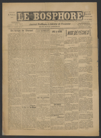 Septembre 1920 - Le Bosphore