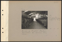 Garches. Annexe de l'Institut Pasteur. Fabrication des sérums. Une écurie