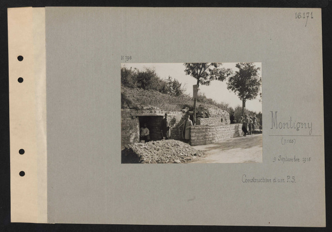 Montigny (près). Construction d'un PS