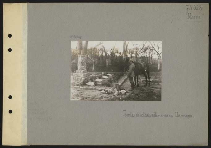 Champagne (Marne). Tombes de soldats allemands