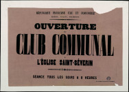 Ouverture du club communal à l'Église Saint-Séverin