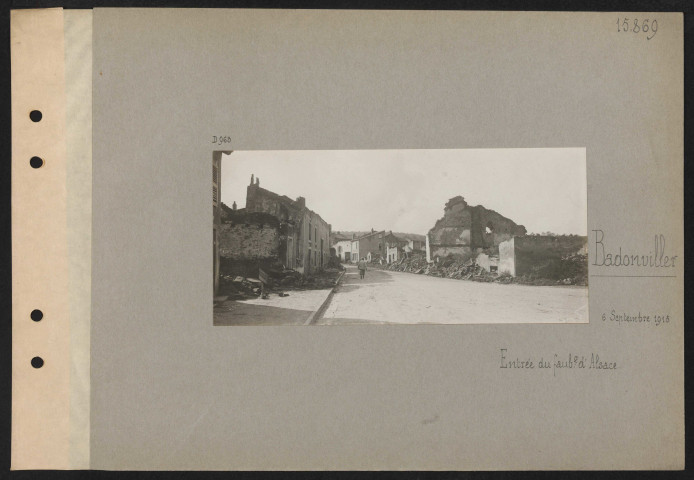 Badonviller. Entrée du faubourg d'Alsace