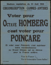 Voter pour Octave Homberg c'est voter pour Poincaré