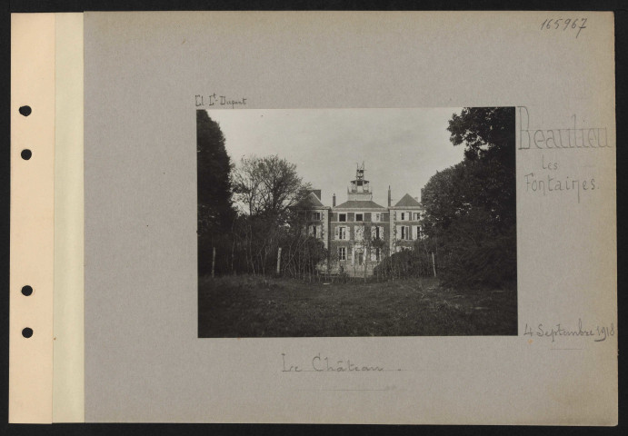 Beaulieu-les-Fontaines. Le château