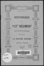Historique du 112ème régiment d'infanterie
