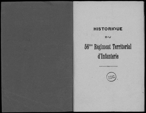 Historique du 56ème régiment territorial d'infanterie