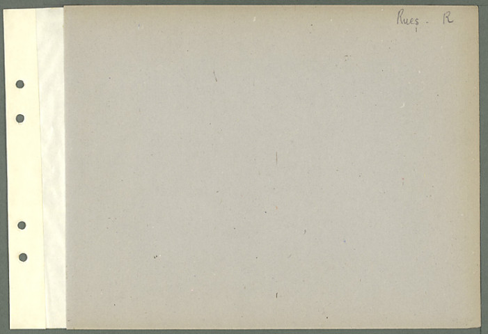 Intercalaire "Rues R"