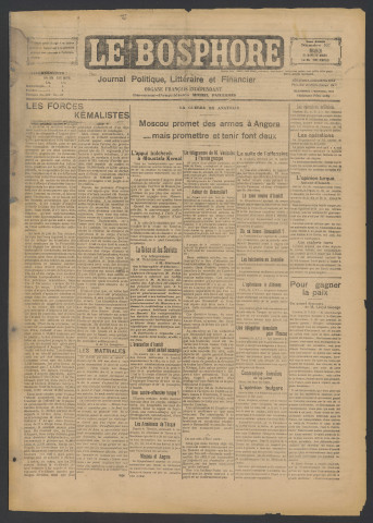 Août 1921 - Le Bosphore