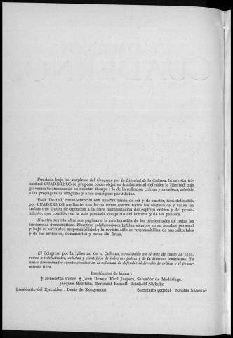 Cuadernos del Congreso por la libertad de la cultura (1954 : n° 4-9)